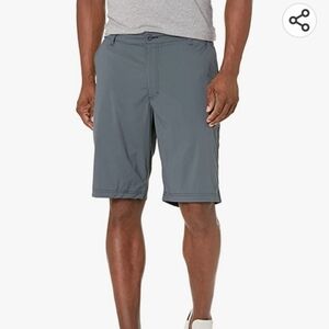 Lee Men's Mission Flat-Front Shorts, Charcoal Grey, 42 waist